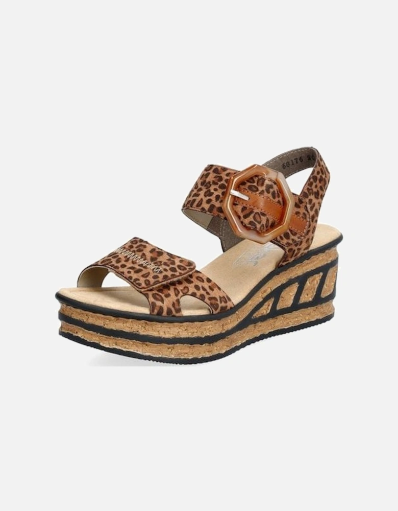 ladies sandals 68176-90 Brown Combi