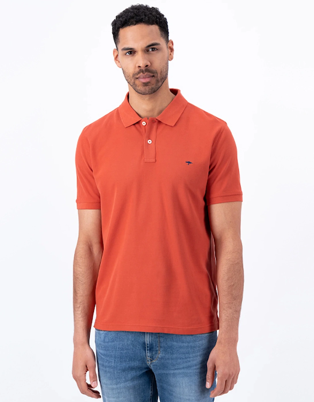 Fynch-Hatton Men's Supima Basic Polo Orient Red, 8 of 7