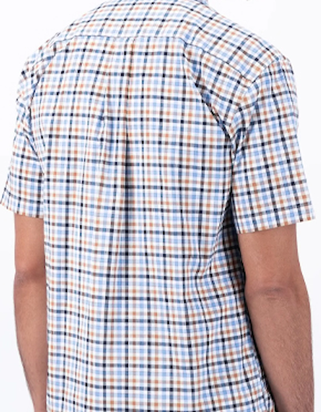 Fynch-Hatton Men's Summer Slub Check Shirt Navy