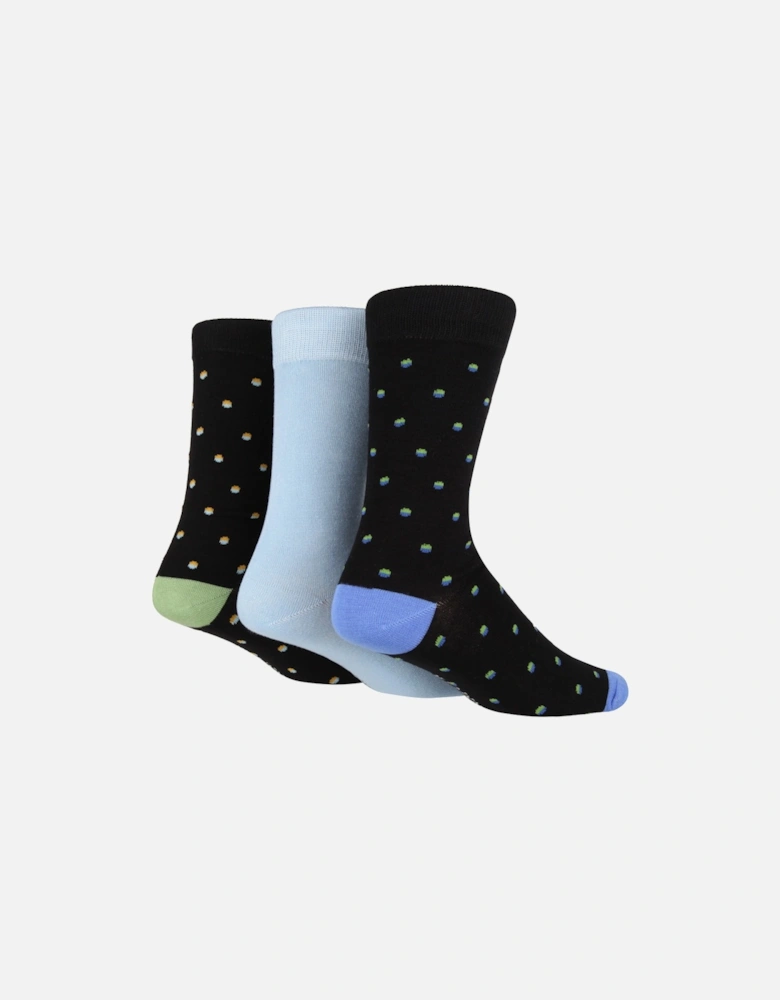 3 PAIR MENS BAMBOO SOCKS WITH SPOTS