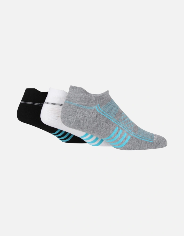 3 PAIR MENS SPORTS SNEAKER SOCKS WITH CUSHIONED H&T