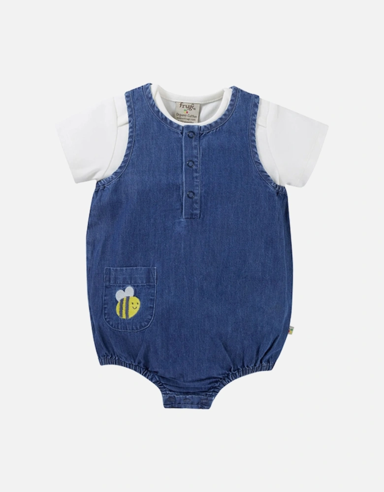 Cadgwith Chambray Romper Outfit Chambray/Bee
