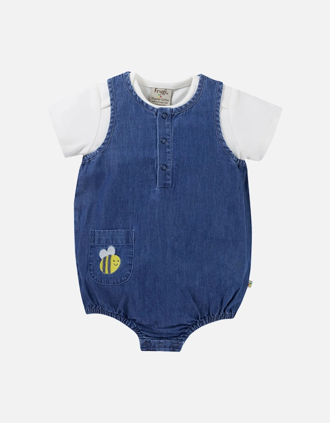 Cadgwith Chambray Romper Outfit Chambray/Bee, 6 of 5