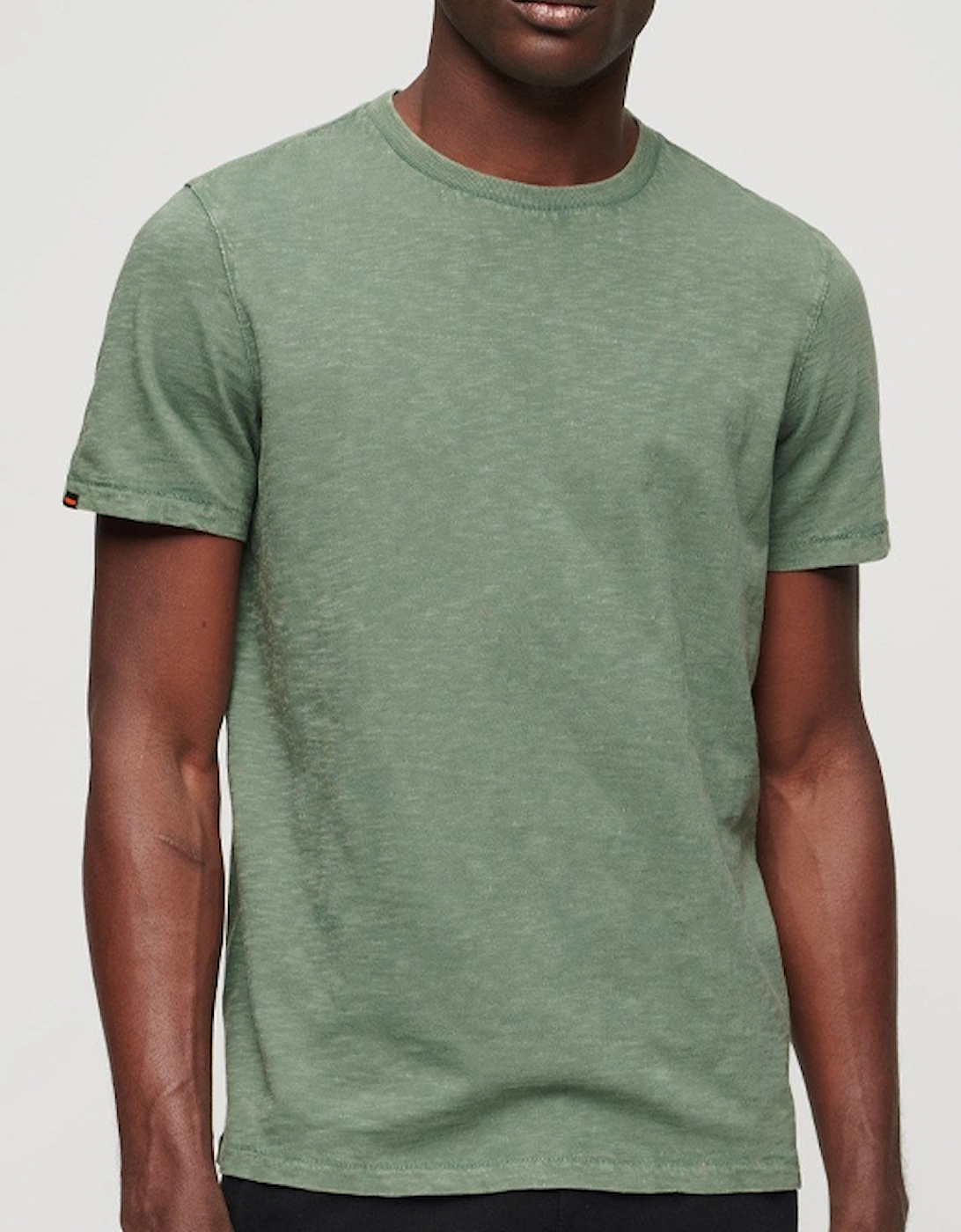 Men's Crew Neck Slub Short Sleeve T-Shirt Drius Green