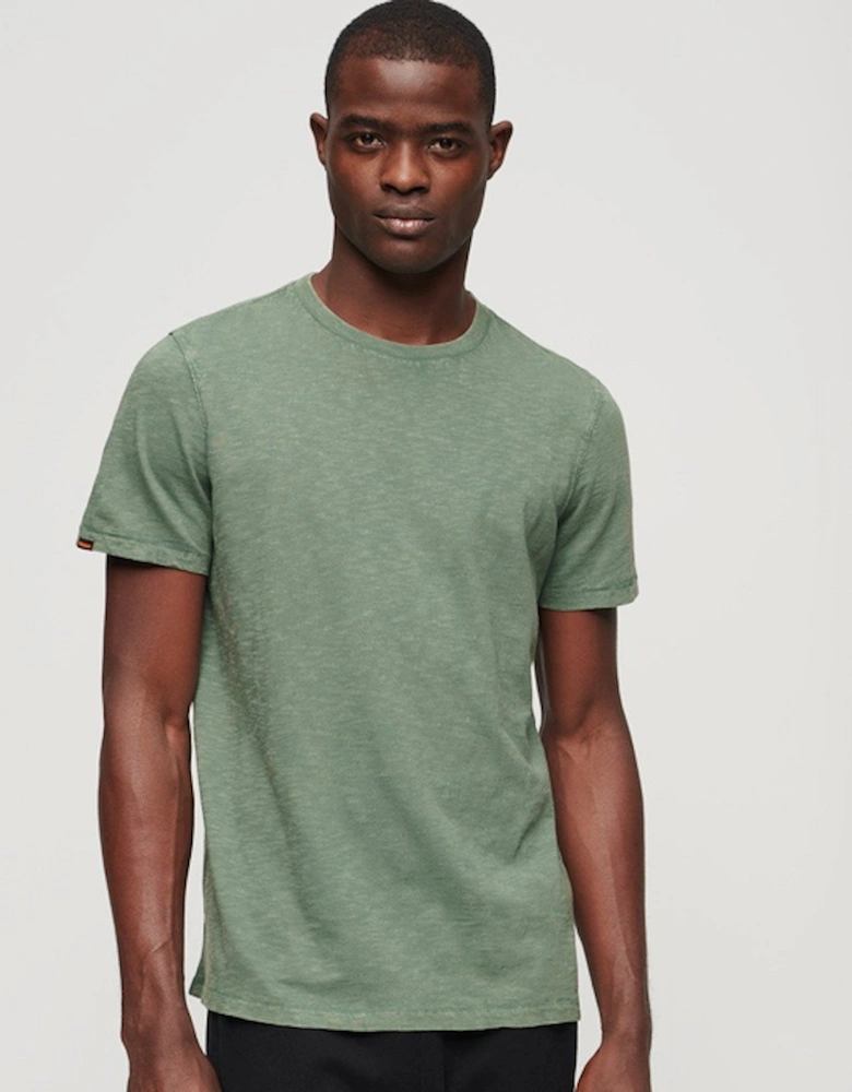 Men's Crew Neck Slub Short Sleeve T-Shirt Drius Green