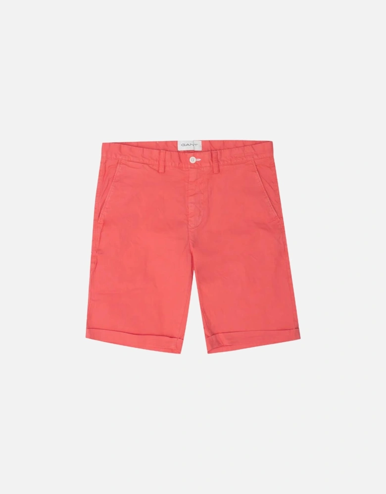 Slim Sunfaded Shorts - Sunset Pink