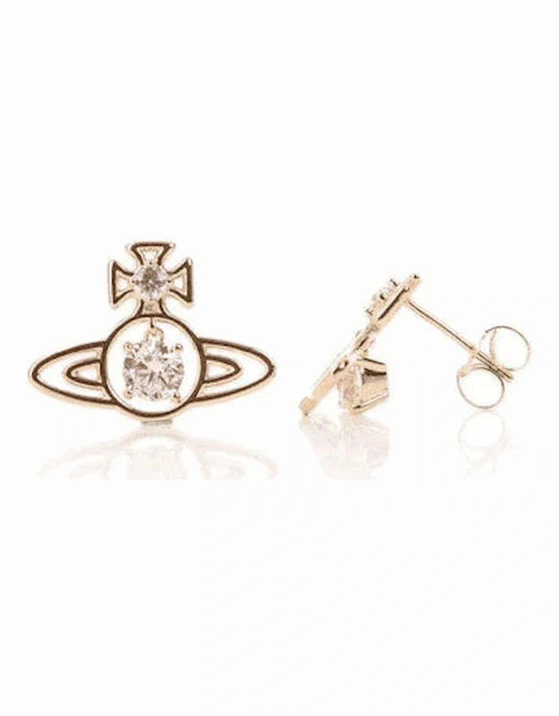 Men's Vivienne Westwood Shelia small earrings - Gold - White - Size: NS