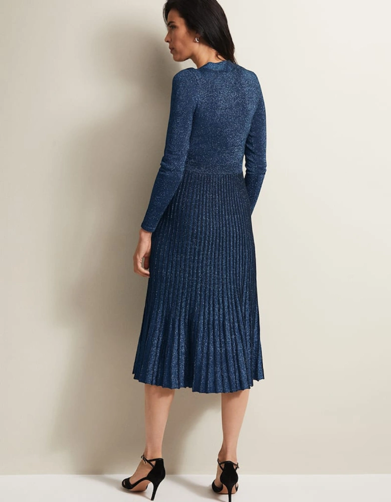 Jessamin Shimmer Knitted Midi Dress