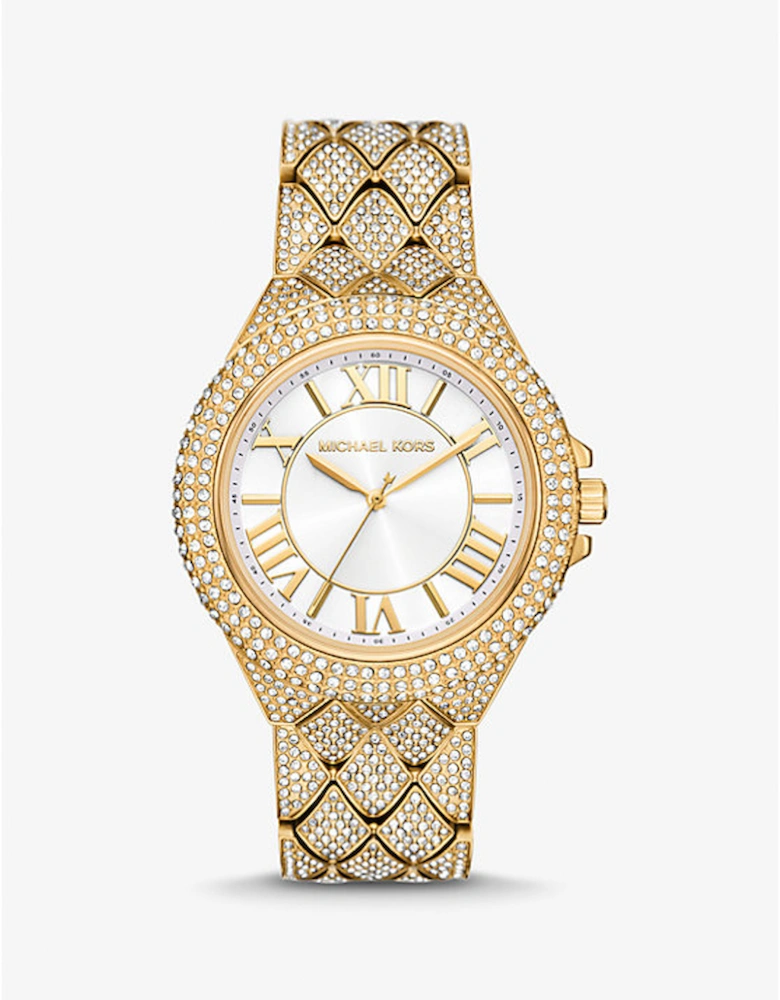 Oversized Camille Pavé Gold-Tone Watch