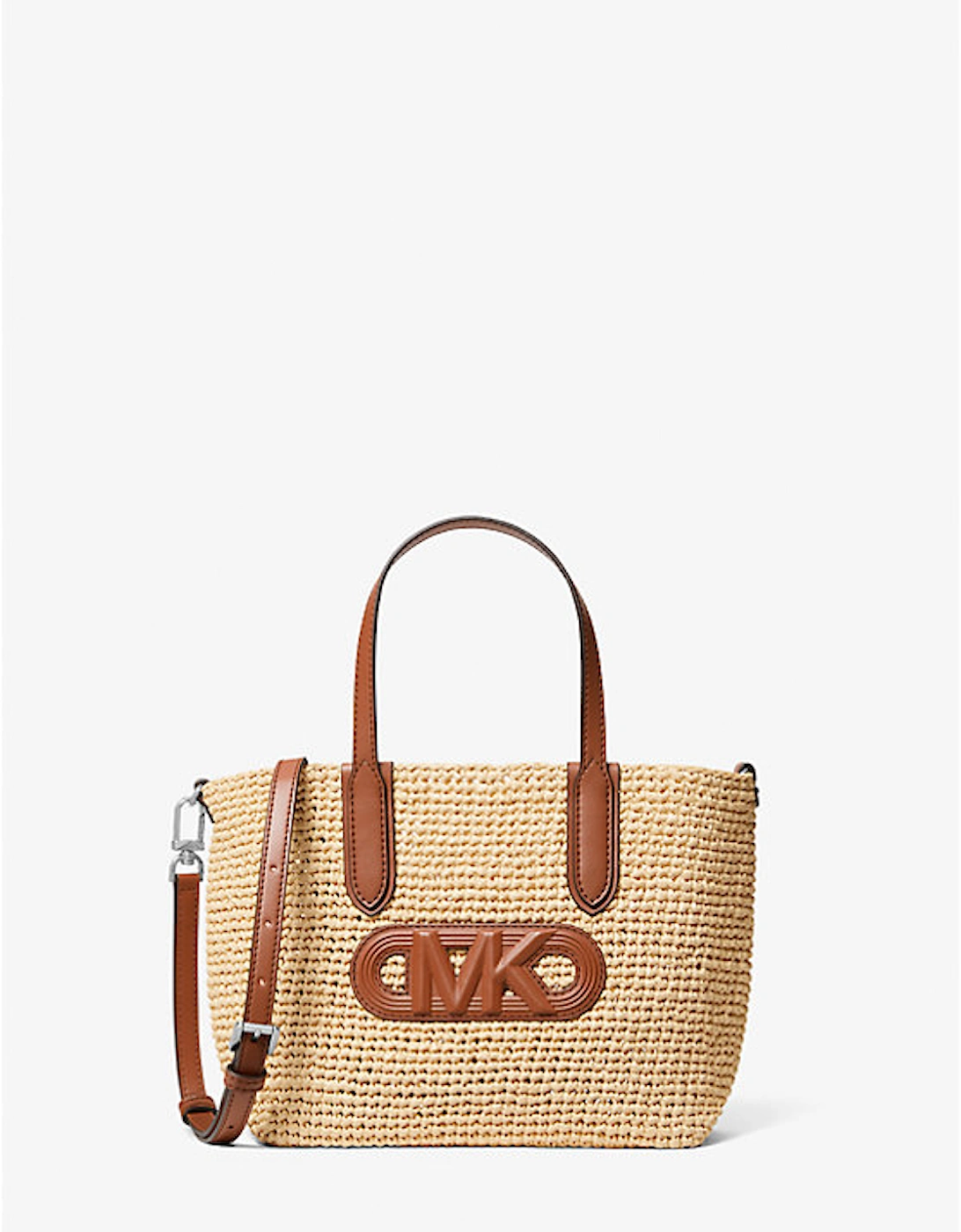 Eliza Extra-Small Empire Logo Straw Tote Bag, 2 of 1