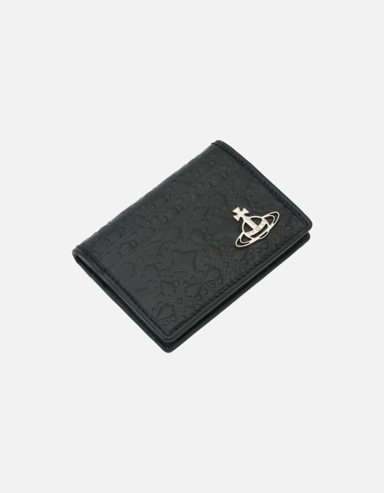 Embossed Cardholder Black Wallet