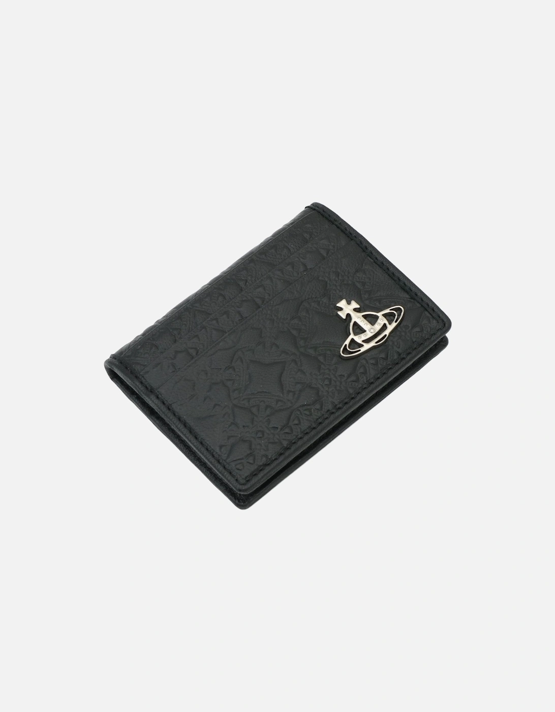 Embossed Cardholder Black Wallet, 4 of 3