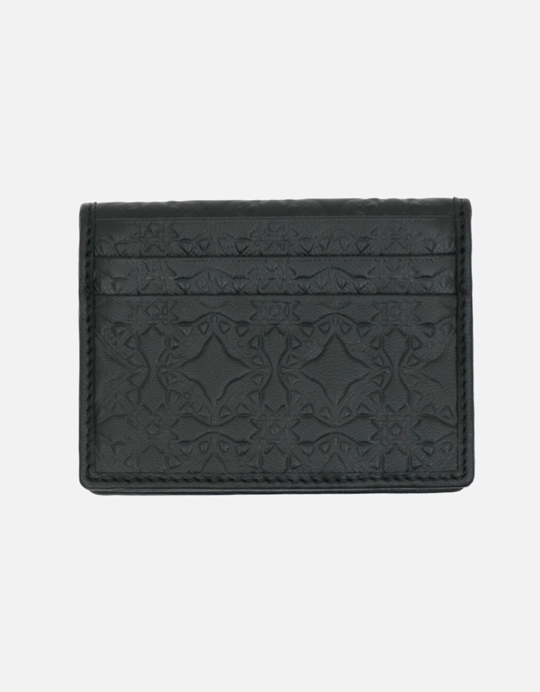 Embossed Cardholder Black Wallet