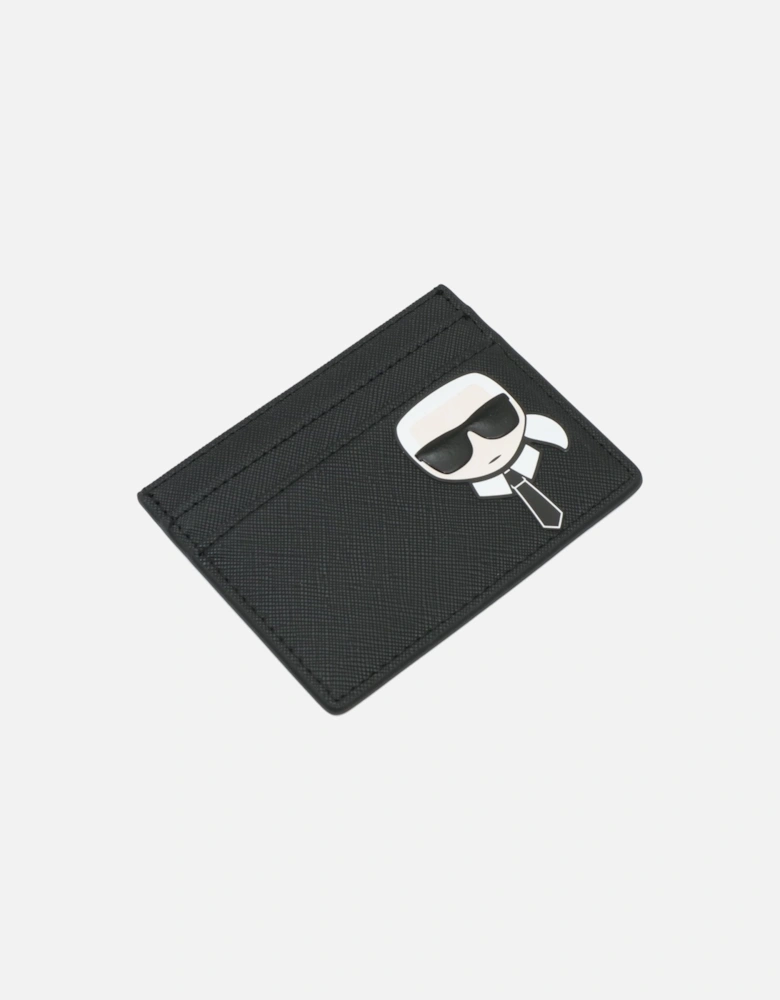Ikonic Logo Black Credit Card Holder