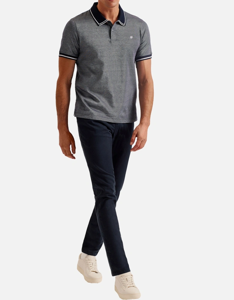 Mens Helta Slim Fit Polo (Navy)
