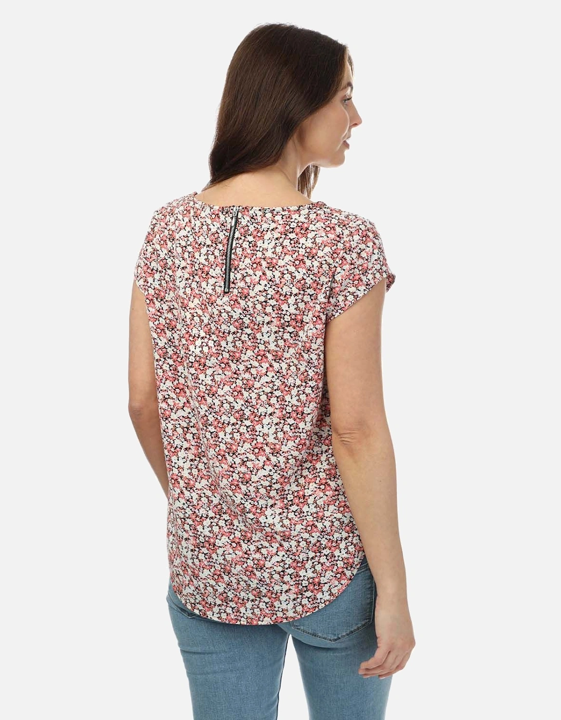 Womens Vic Short Sleeve Floral Top