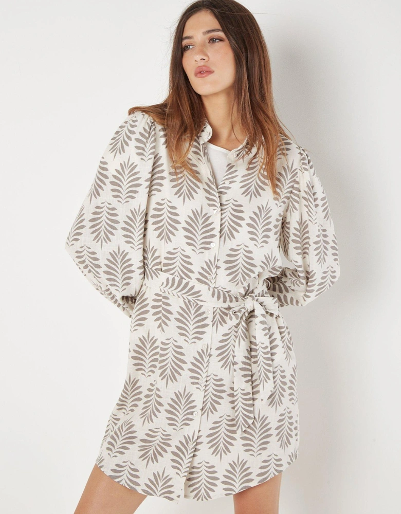 Matisse Geo Slimline Shirt Dress - Grey