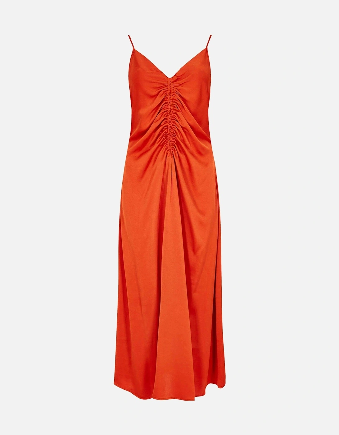 Satin Ruched A Line Midi Dress, 6 of 5