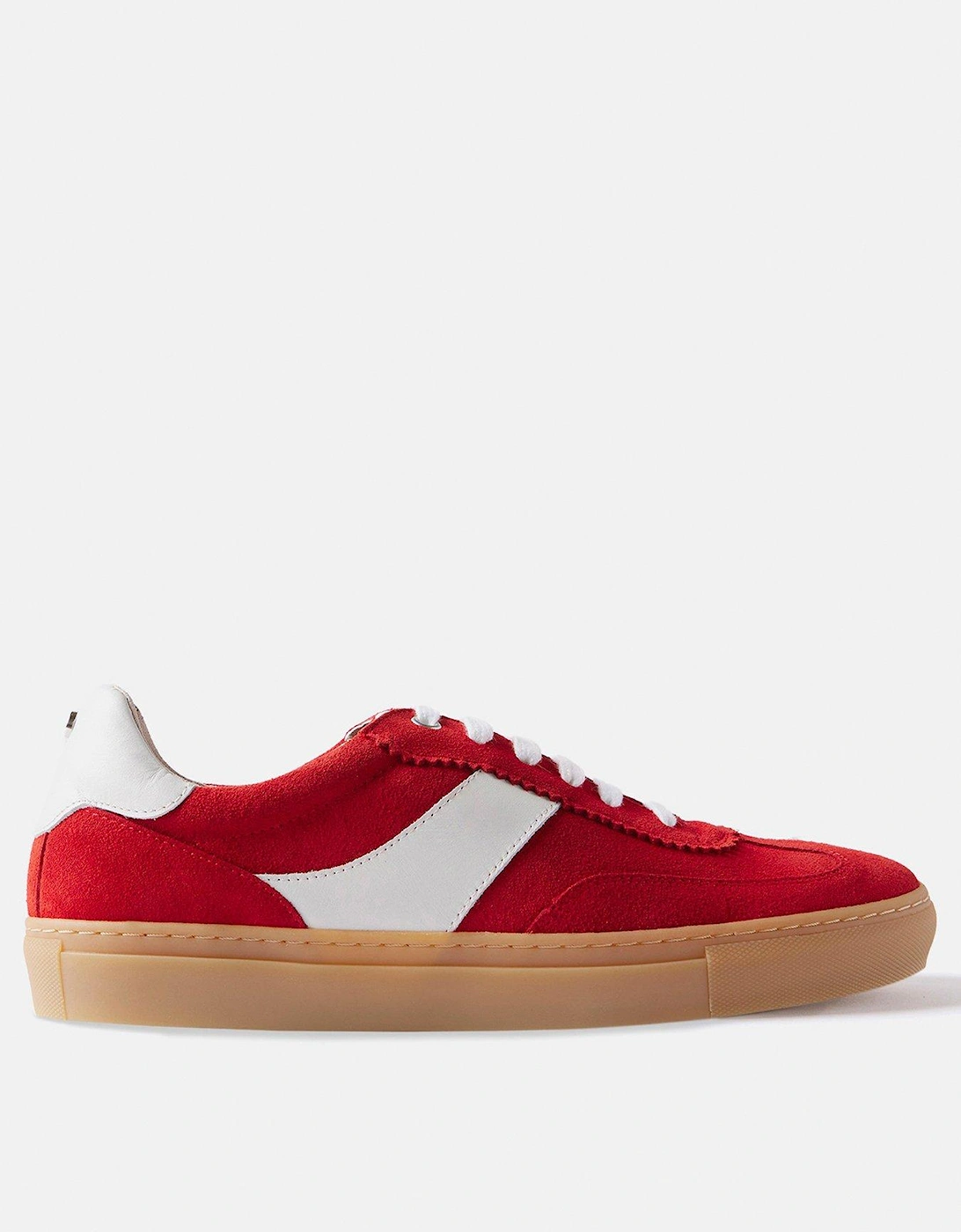 Cici Red Suede Chunky Trainers, 2 of 1