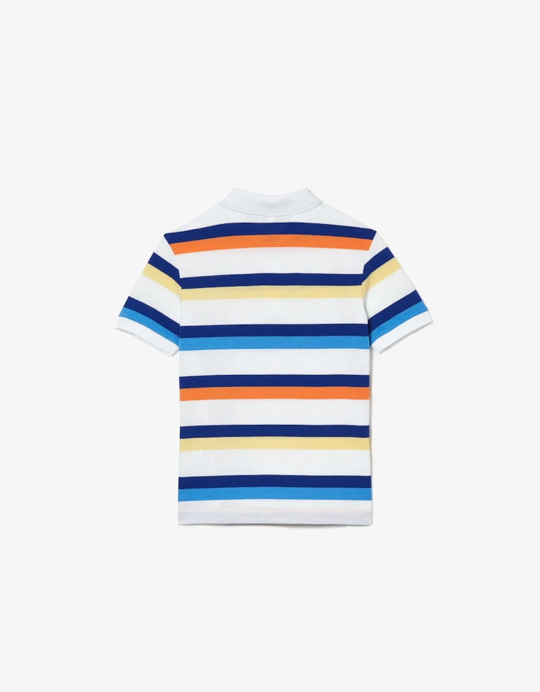 Juniors Striped Pique Polo Shirt