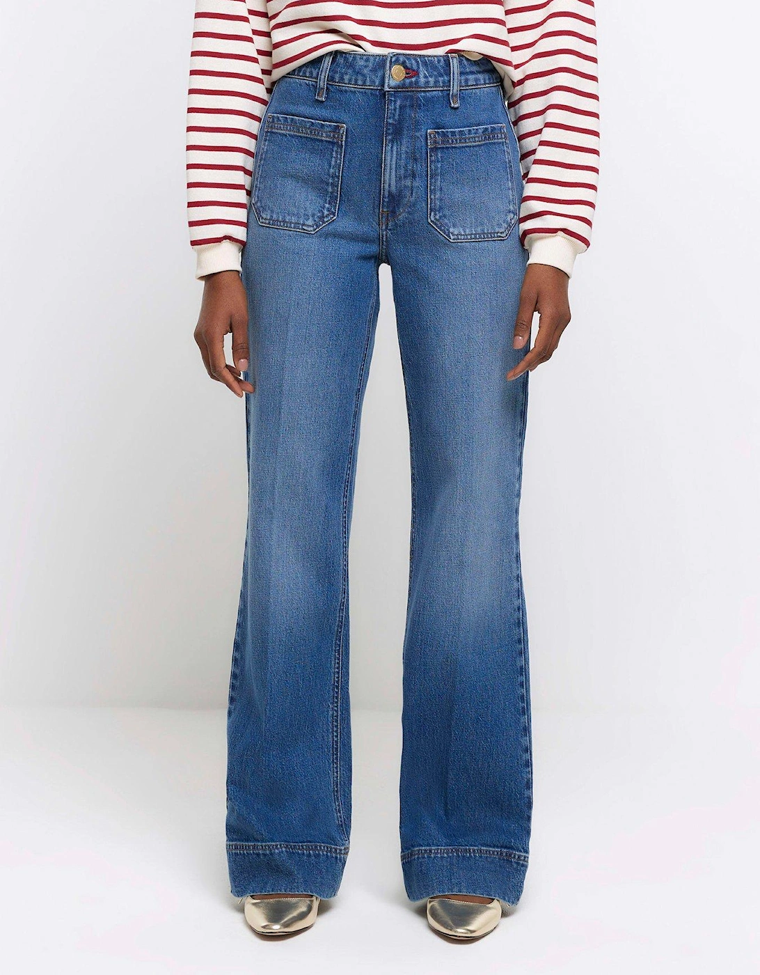 High Waisted Wide Leg Jeans, 2 of 1
