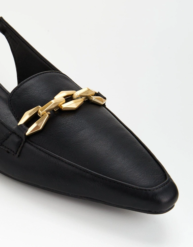 Koral Almond Toe Sling Bag Shoes - Black