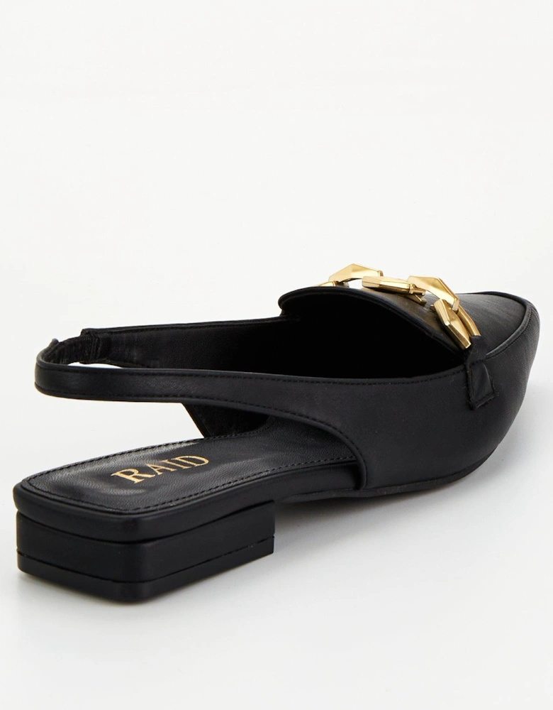 Koral Almond Toe Sling Bag Shoes - Black