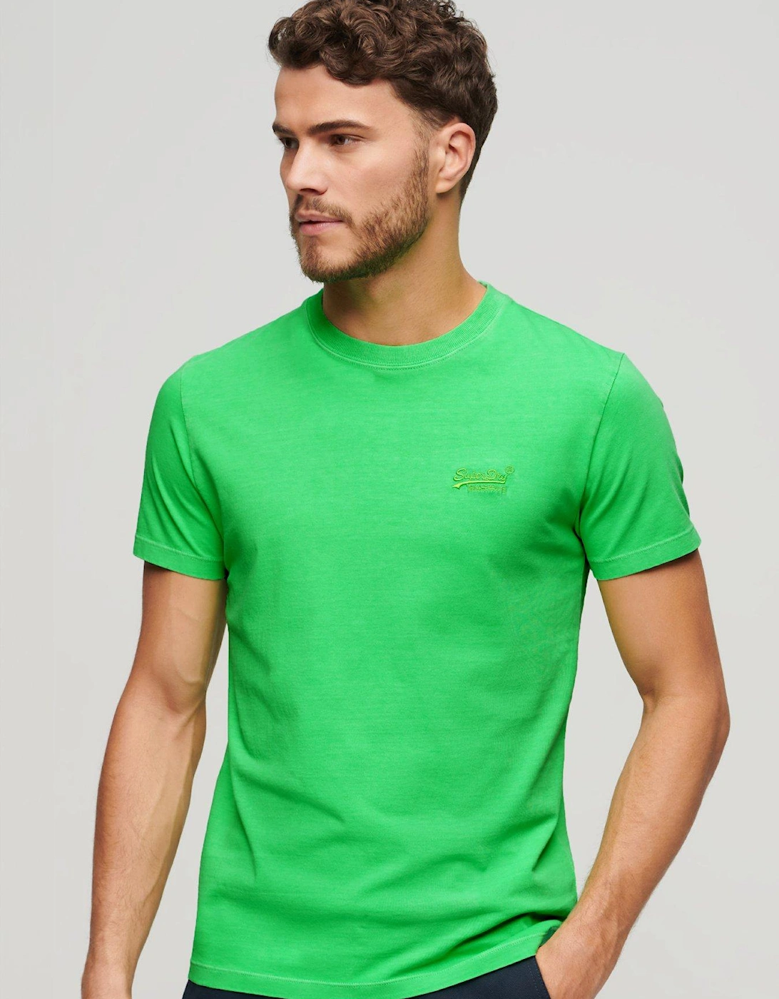 Essential Embroidered Logo Neon T-shirt - Bright Green, 6 of 5
