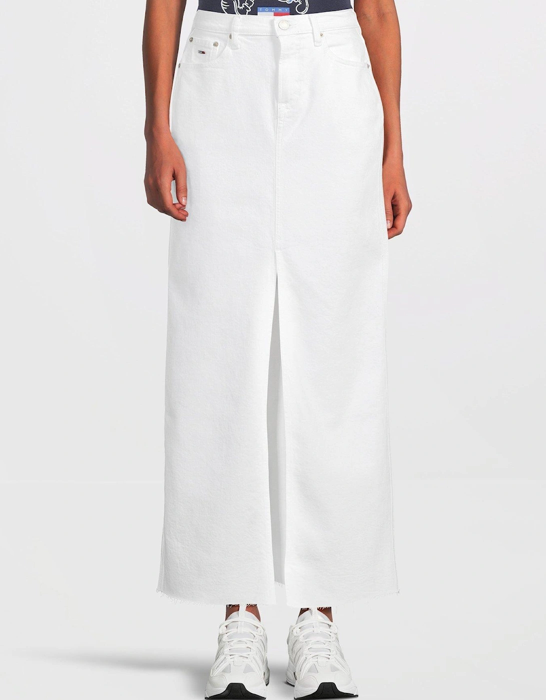 Denim Maxi Skirt - White, 6 of 5