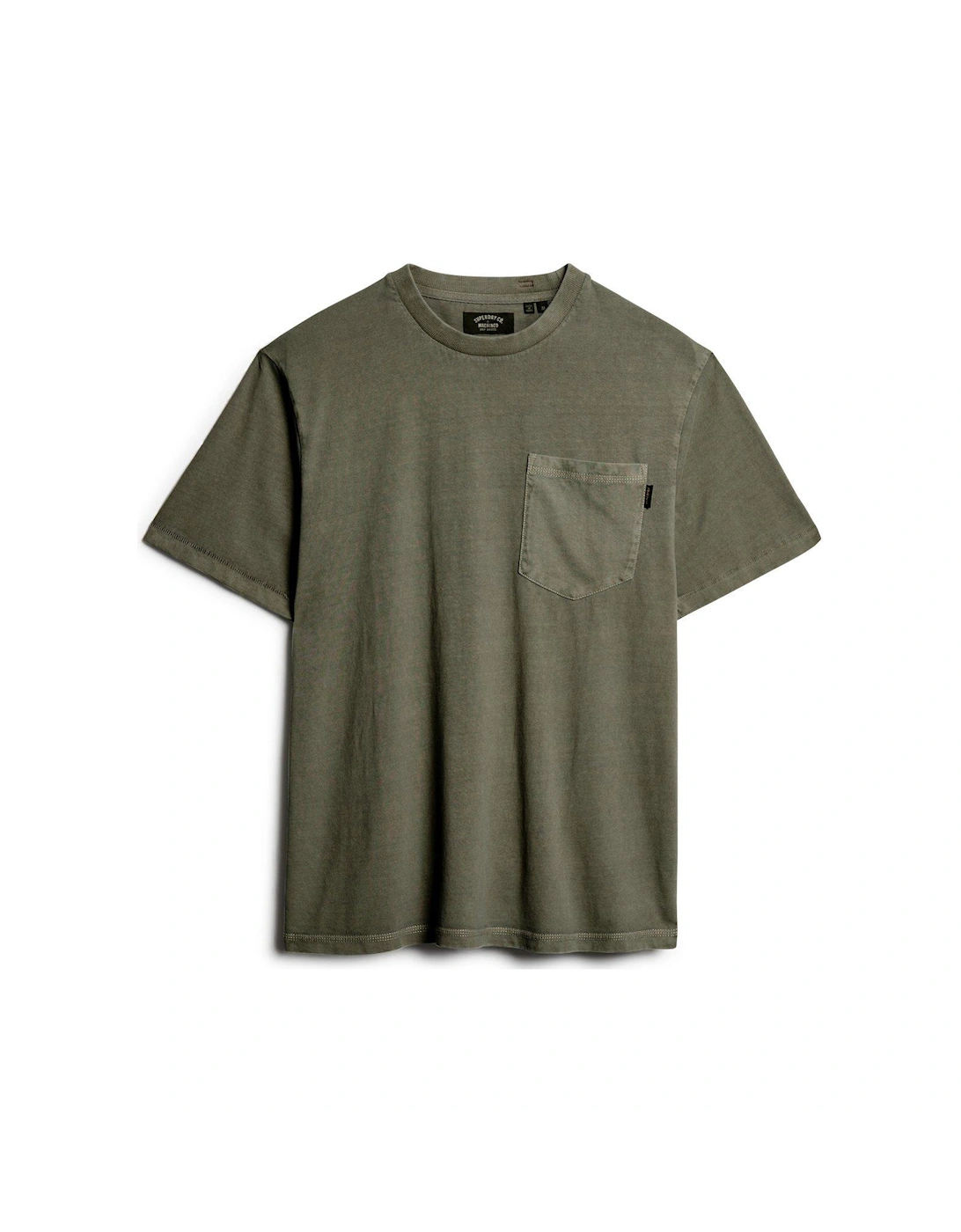 Contrast Stitch Pocket T-shirt - Green