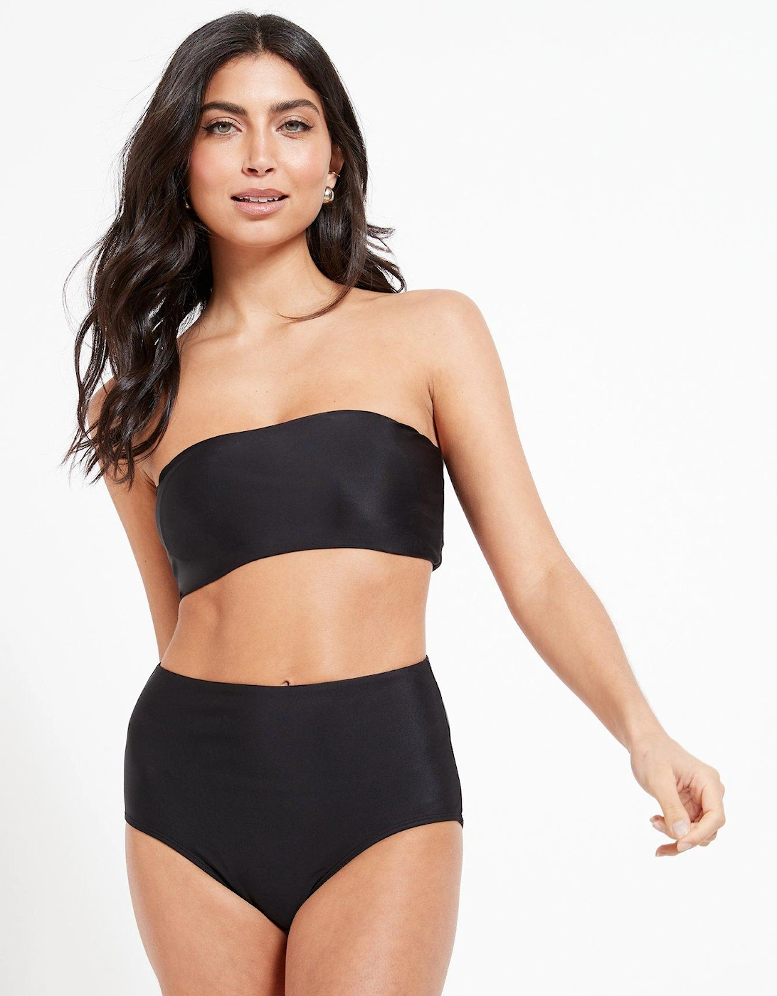 Mix & Match Bandeau Bikini Top - Black