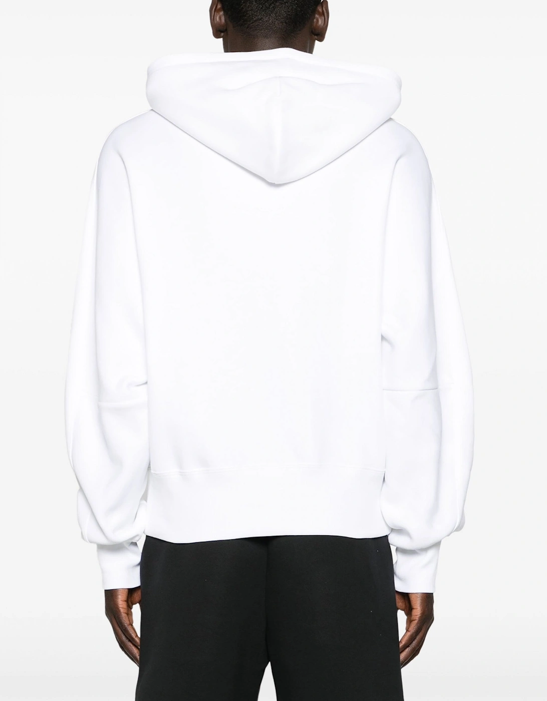 Kimono Sleeve Branded Hooded Top White