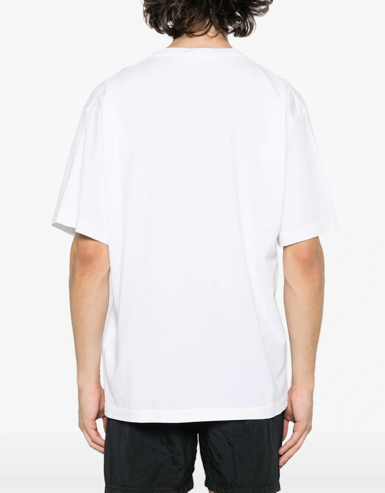 Reflective One Compass Print Logo T-Shirt in White