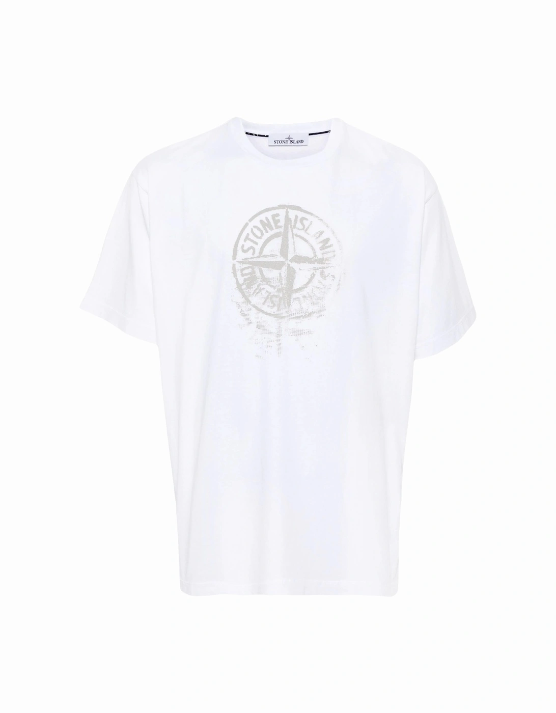 Reflective One Compass Print Logo T-Shirt in White, 6 of 5