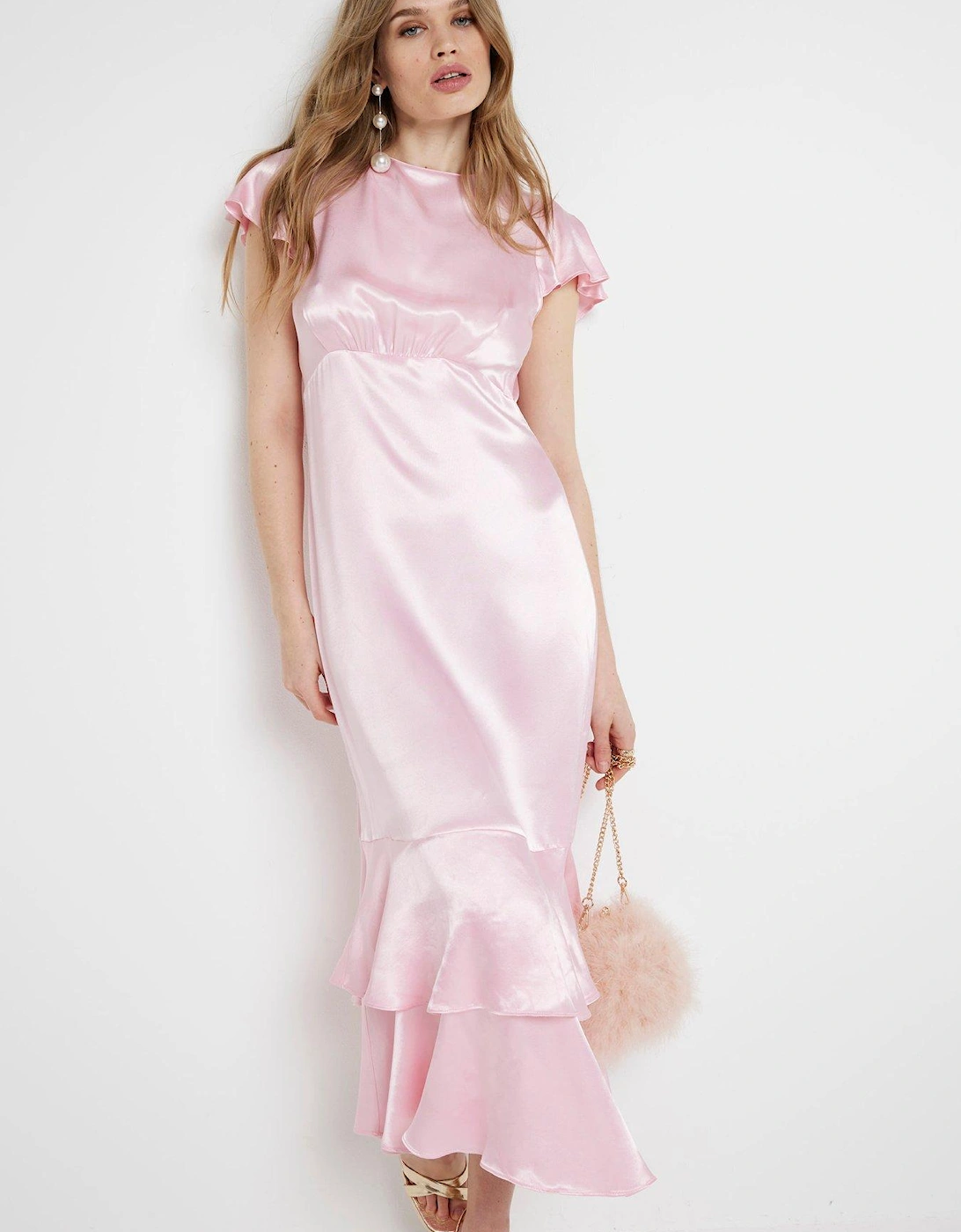 Seam Detail Tea Dress - Medium Pink