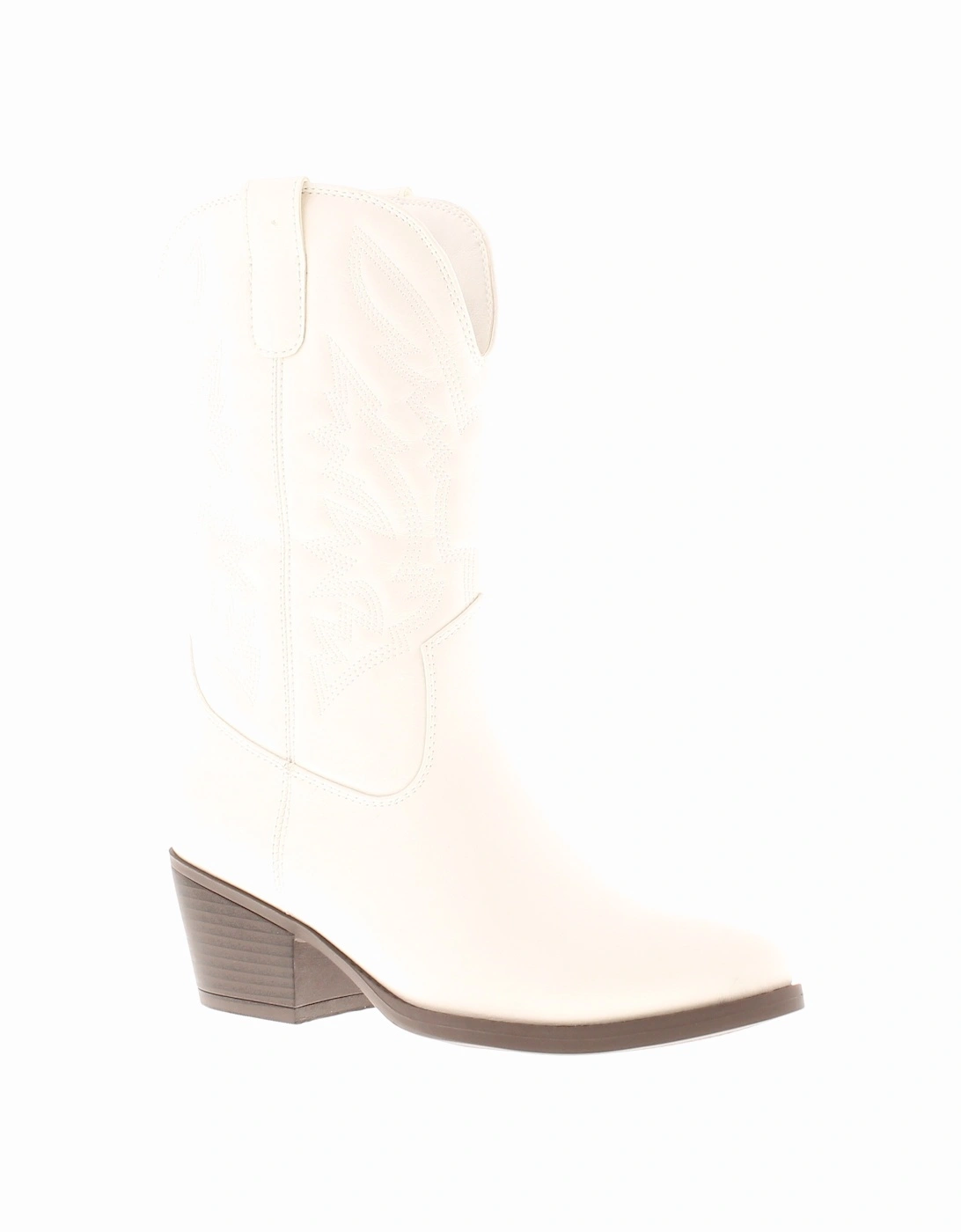Womens Cowboy Boots Ranch white UK Size, 6 of 5