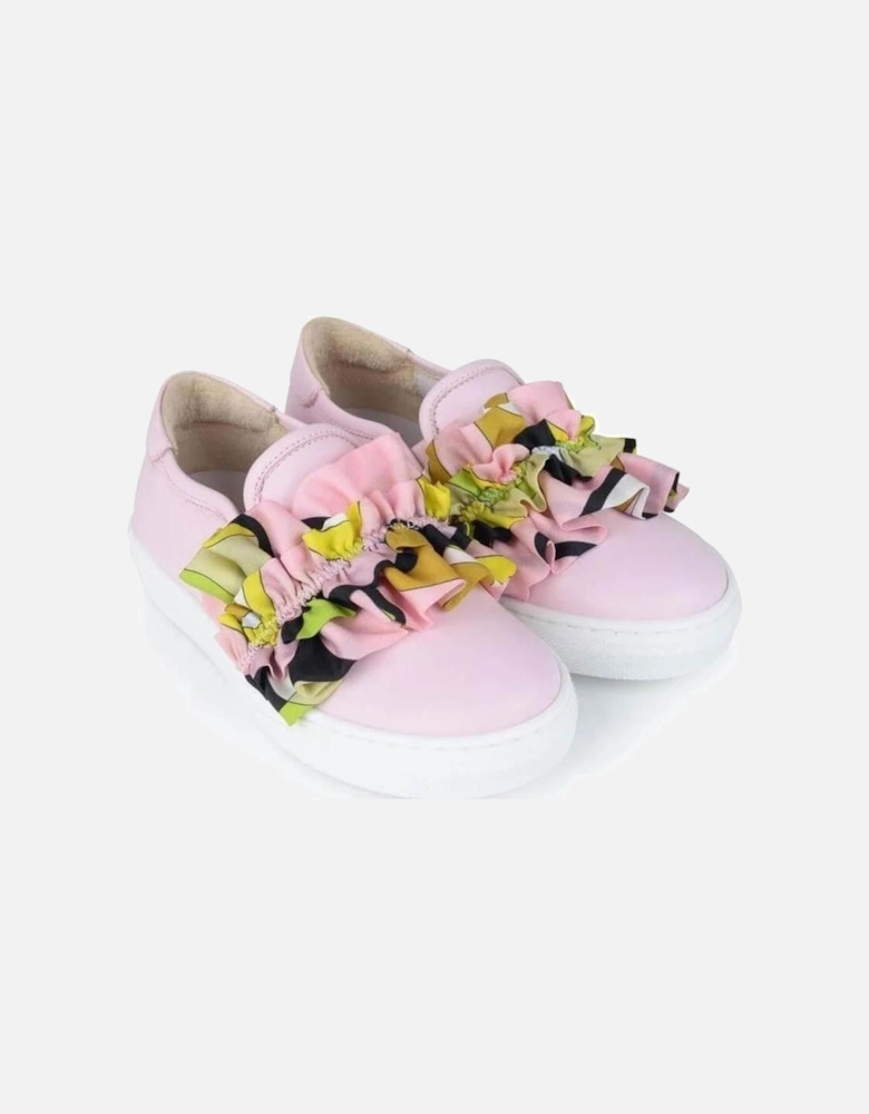 Pink Slip On Shoe with Frill