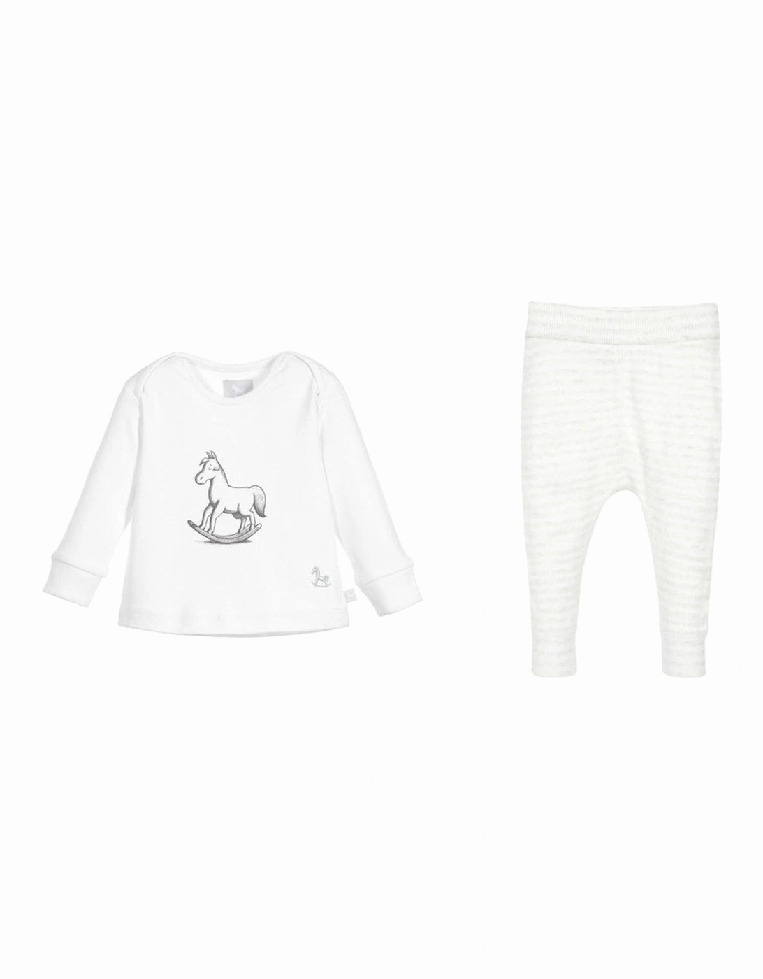 White Rocking Horse Top and Knitted Leggings, 5 of 4