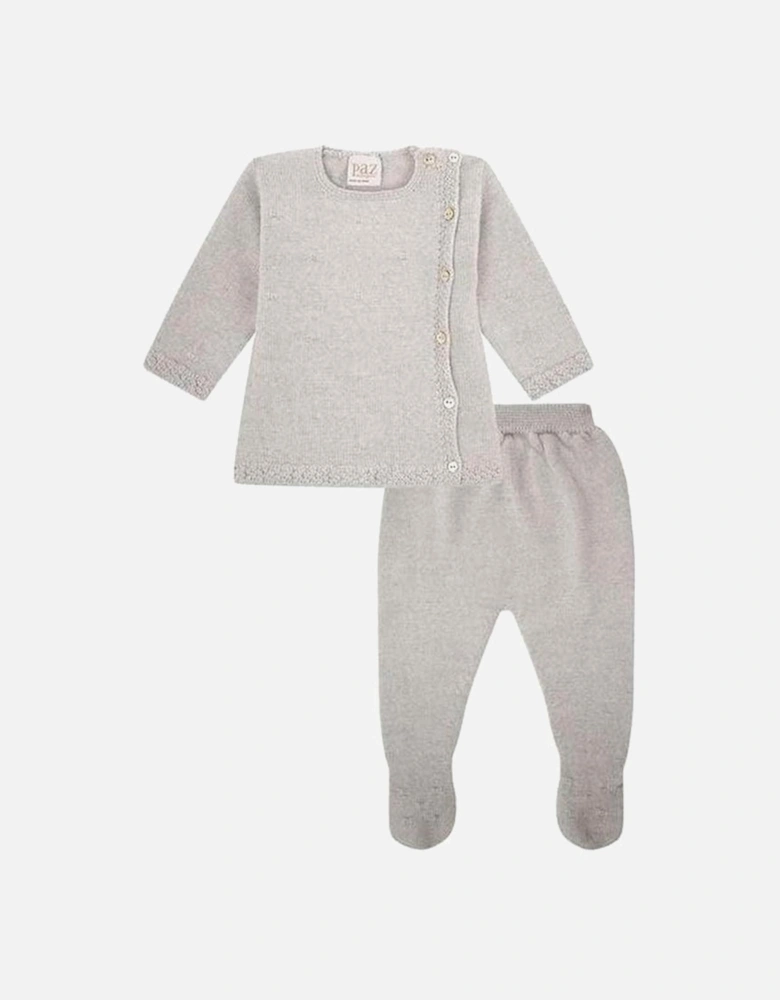 Baby Boys Grey Three Piece Knit Set
