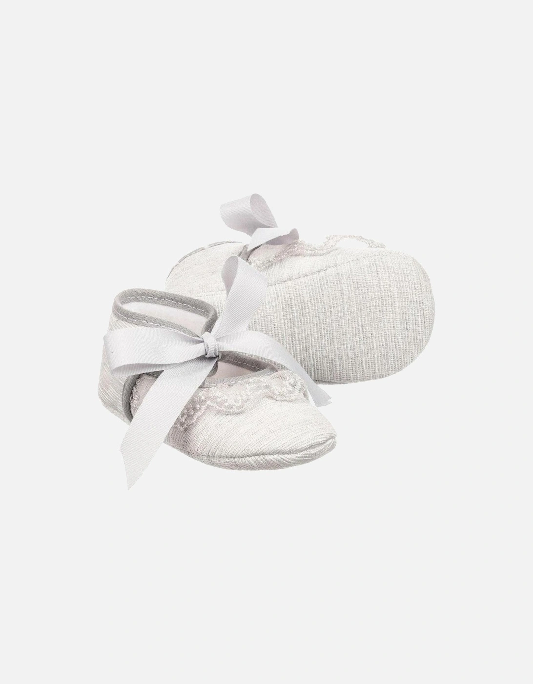 Girls Grey Baby Shoes, 3 of 2