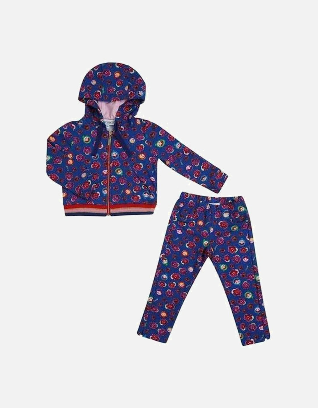 Girls Blue 3 Piece Tracksuit, 6 of 5