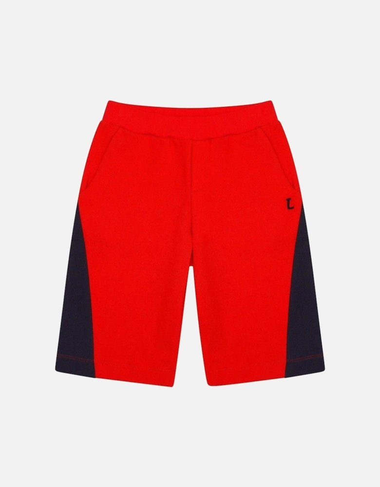 Boys Red And Navy Shorts