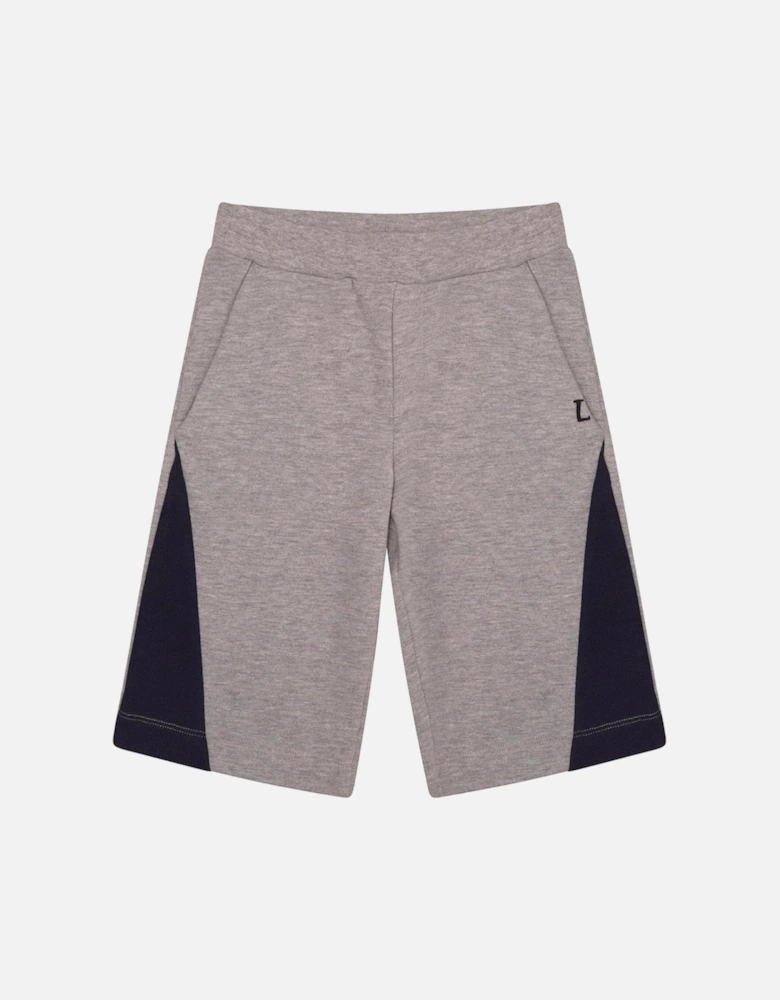Boys Grey & Blue Bermuda Shorts