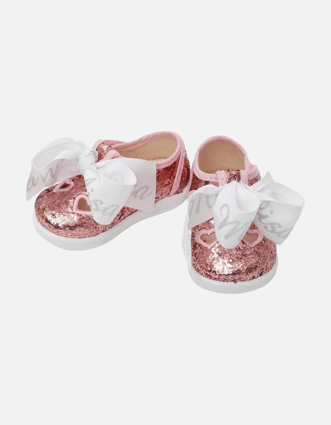Girls Pink Glitter Shoes, 3 of 2