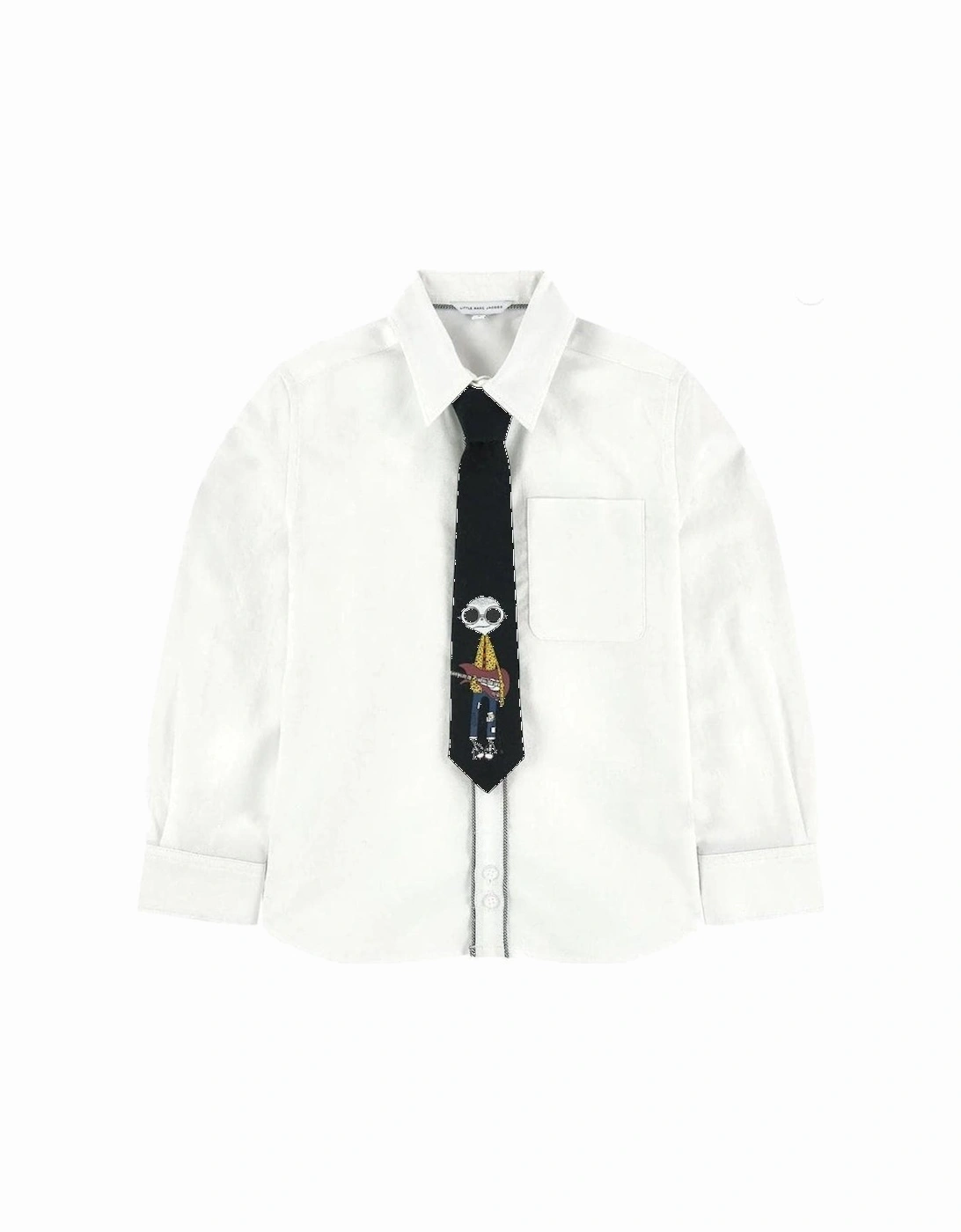 White Long Sleeve Shirt With Tie, 4 of 3