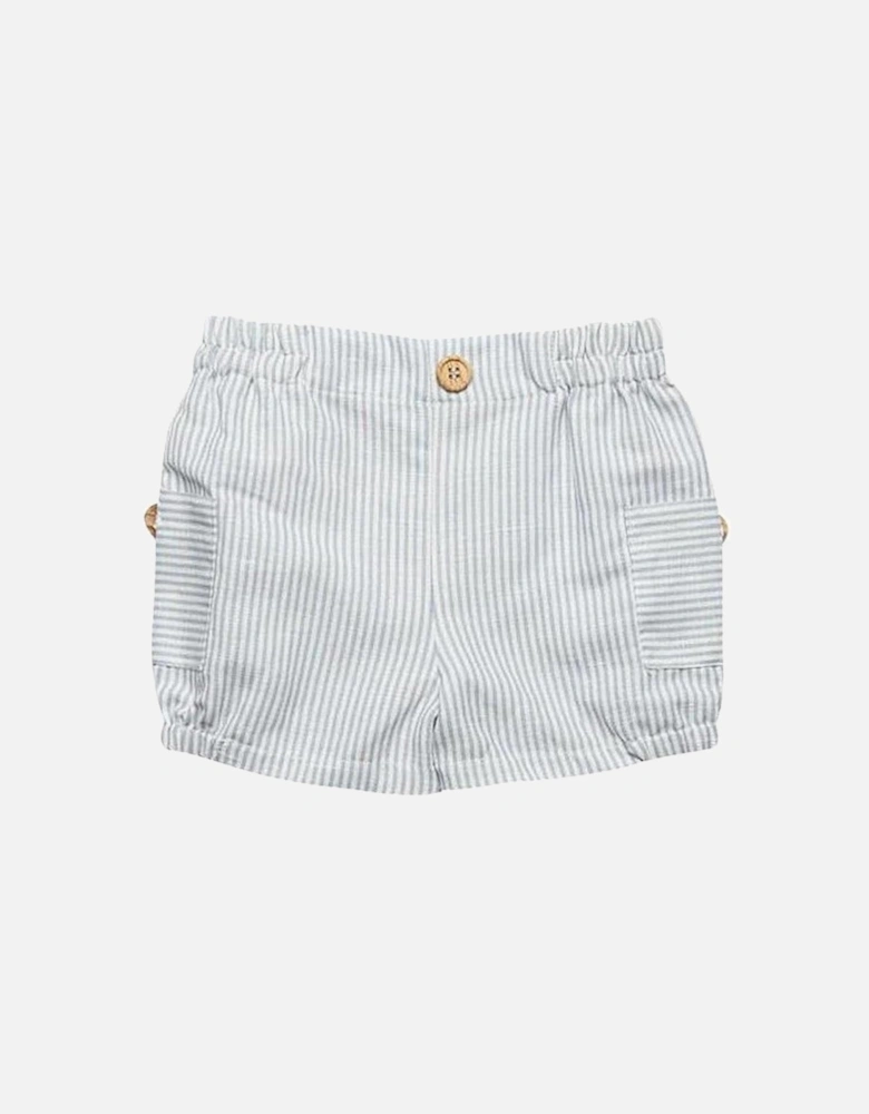 Boys Grey Stripe Shorts
