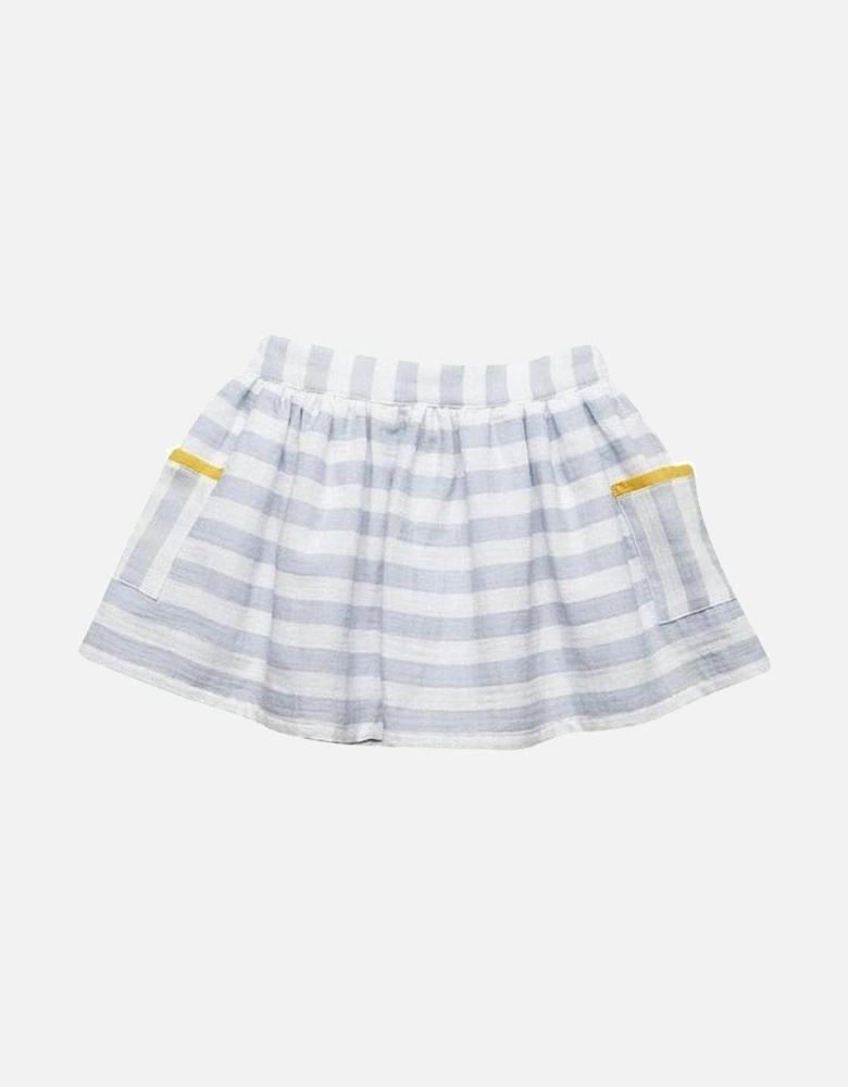 Girls Grey Stripe Skirt