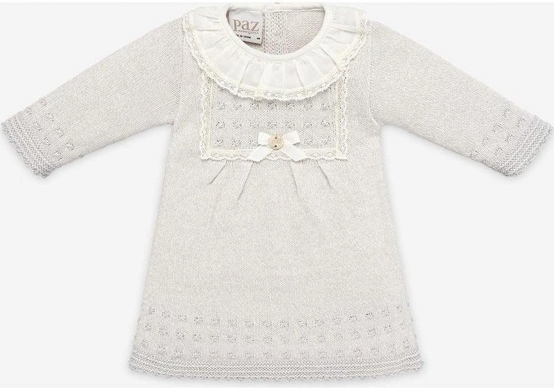 Baby Girls Grey 'Perseo' Knitted Dress, 4 of 3