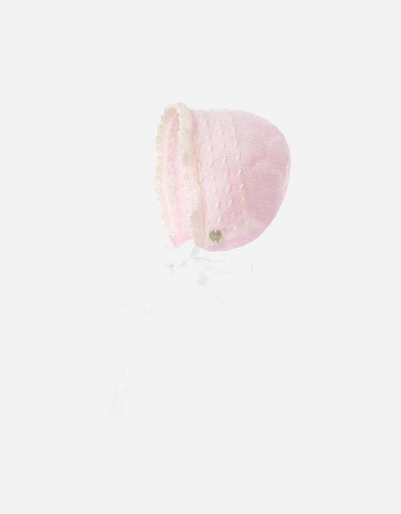 Baby Girls Pale Pink 'Perseo' Bonnet
