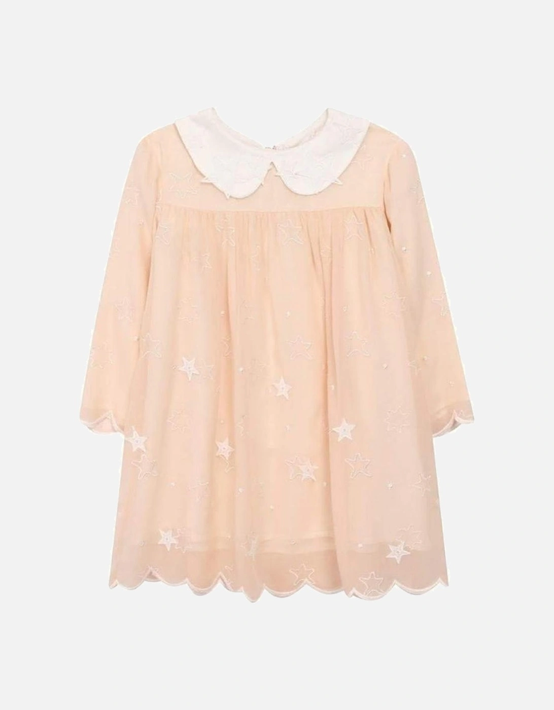 Girls Peach Star Dress, 4 of 3